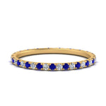 Load image into Gallery viewer, french-pave-full-eternity-diamond-band-with-sapphire-in-yellow-gold-FD9168BGSABL-NL-YG