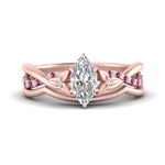 Load image into Gallery viewer, french-pave-marquise-contour-pink-sapphire-wedding-band-in-rose-gold-FD9986B1MQGSADRPI-NL-RG