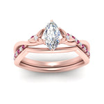 Load image into Gallery viewer, french-pave-marquise-contour-pink-sapphire-wedding-band-in-rose-gold-FD9986B1MQGSADRPI-NL-RG