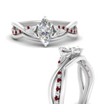 Load image into Gallery viewer, french-pave-marquise-contour-ruby-wedding-band-in-white-gold-FD9986B1MQGRUDR-NL-WG