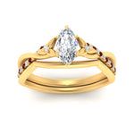 Load image into Gallery viewer, french-pave-marquise-contour-ruby-wedding-band-in-yellow-gold-FD9986B1MQGRUDR-NL-YG