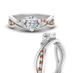 Load image into Gallery viewer, french-pave-oval-contour-orange-sapphire-wedding-band-in-white-gold-FD9986B1OVGSAOR-NL-WG