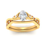 Load image into Gallery viewer, french-pave-oval-contour-orange-sapphire-wedding-band-in-yellow-gold-FD9986B1OVGSAOR-NL-YG