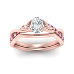 Load image into Gallery viewer, french-pave-oval-contour-pink-sapphire-wedding-band-in-rose-gold-FD9986B1OVGSADRPI-NL-RG