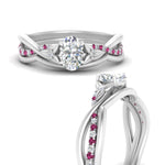 Load image into Gallery viewer, french-pave-oval-contour-pink-sapphire-wedding-band-in-white-gold-FD9986B1OVGSADRPI-NL-WG