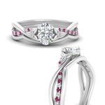 Load image into Gallery viewer, french-pave-oval-contour-pink-sapphire-wedding-band-in-white-gold-FD9986B1OVGSADRPI-NL-WG