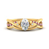 Load image into Gallery viewer, french-pave-oval-contour-pink-sapphire-wedding-band-in-yellow-gold-FD9986B1OVGSADRPI-NL-YG