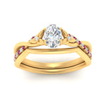 Load image into Gallery viewer, french-pave-oval-contour-pink-sapphire-wedding-band-in-yellow-gold-FD9986B1OVGSADRPI-NL-YG
