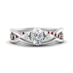 Load image into Gallery viewer, french-pave-oval-contour-ruby-wedding-band-in-white-gold-FD9986B1OVGRUDR-NL-WG