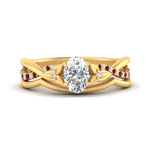 Load image into Gallery viewer, french-pave-oval-contour-ruby-wedding-band-in-yellow-gold-FD9986B1OVGRUDR-NL-YG
