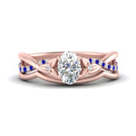 Load image into Gallery viewer, french-pave-oval-contour-sapphire-wedding-band-in-rose-gold-FD9986B1OVGSABL-NL-RG