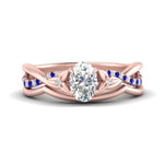 Load image into Gallery viewer, french-pave-oval-contour-sapphire-wedding-band-in-rose-gold-FD9986B1OVGSABL-NL-RG