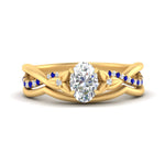 Load image into Gallery viewer, french-pave-oval-contour-sapphire-wedding-band-in-yellow-gold-FD9986B1OVGSABL-NL-YG