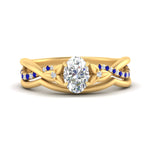 Load image into Gallery viewer, french-pave-oval-contour-sapphire-wedding-band-in-yellow-gold-FD9986B1OVGSABL-NL-YG