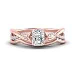 Load image into Gallery viewer, daisy-twisted-radiant-cut-lab-diamond-bridal-ring-set-In-14K-rose-gold-FD9986-FANCY2-NL-RG