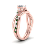 Load image into Gallery viewer, french-pave-radiant-contour-emerald-wedding-band-in-rose-gold-FD9986B1RAGEMGR-NL-RG