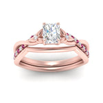 Load image into Gallery viewer, french-pave-radiant-contour-pink-sapphire-wedding-band-in-rose-gold-FD9986B1RAGSADRPI-NL-RG