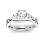Load image into Gallery viewer, french-pave-radiant-contour-pink-sapphire-wedding-band-in-white-gold-FD9986B1RAGSADRPI-NL-WG