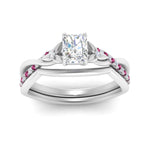 Load image into Gallery viewer, french-pave-radiant-contour-pink-sapphire-wedding-band-in-white-gold-FD9986B1RAGSADRPI-NL-WG