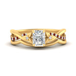 Load image into Gallery viewer, french-pave-radiant-contour-ruby-wedding-band-in-yellow-gold-FD9986B1RAGRUDR-NL-YG