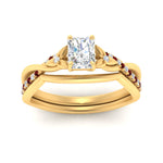 Load image into Gallery viewer, french-pave-radiant-contour-ruby-wedding-band-in-yellow-gold-FD9986B1RAGRUDR-NL-YG