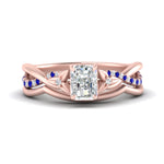 Load image into Gallery viewer, french-pave-radiant-contour-sapphire-wedding-band-in-rose-gold-FD9986B1RAGSABL-NL-RG