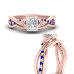 Load image into Gallery viewer, french-pave-radiant-contour-sapphire-wedding-band-in-rose-gold-FD9986B1RAGSABL-NL-RG