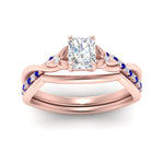Load image into Gallery viewer, french-pave-radiant-contour-sapphire-wedding-band-in-rose-gold-FD9986B1RAGSABL-NL-RG