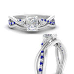 Load image into Gallery viewer, french-pave-radiant-contour-sapphire-wedding-band-in-white-gold-FD9986B1RAGSABL-NL-WG
