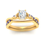 Load image into Gallery viewer, french-pave-radiant-contour-sapphire-wedding-band-in-yellow-gold-FD9986B1RAGSABL-NL-YG