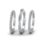 Load image into Gallery viewer, french-pave-trio-diamond-stack-band-in-18K-white-gold-FD8332B-NL-WG.jpg