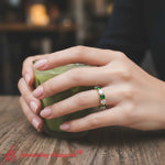 Load image into Gallery viewer, full-eternity-5-carat-single-prong-diamond-band-emerald-in-14k-yellow-gold-fdewb9477