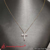Load image into Gallery viewer, geometric-baguette-diamond-cross-necklace-in-14k-yellow-gold-FDPD10798