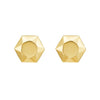 Load image into Gallery viewer, geometric-hexagon-flat-back-earrings-in-yellow-gold-FDRC17409-yg