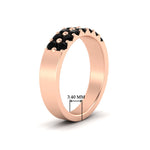 Load image into Gallery viewer, gold-double-rows-0.75-ct-black-diamond-wedding-ring-in-rose-gold-FD11382BGBLACKANGLE2-0.75CT-NL-RG-HW