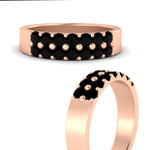 Load image into Gallery viewer, gold-double-rows-0.75-ct-black-diamond-wedding-ring-in-rose-gold-FD11382BGBLACKANGLE3-0.75CT-NL-RG