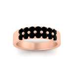 Load image into Gallery viewer, gold-double-rows-0.75-ct-black-diamond-wedding-ring-in-rose-gold-FD11382BGBLACKANGLE5-0.75CT-NL-RG