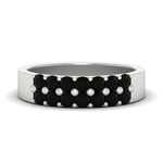 Load image into Gallery viewer, gold-double-rows-0.75-ct-black-diamond-wedding-ring-in-white-gold-FD11382BGBLACK-0.75CT-NL-WG