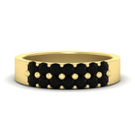Load image into Gallery viewer, gold-double-rows-0.75-ct-black-diamond-wedding-ring-in-yellow-gold-FD11382BGBLACK-0.75CT-NL-YG