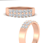 Load image into Gallery viewer, gold-double-rows-0.75-ct-diamond-wedding-ring-in-rose-gold-FD11382BANGLE3-0.75CT-NL-RG
