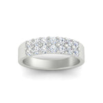 Load image into Gallery viewer, gold-double-rows-0.75-ct-diamond-wedding-ring-in-white-gold-FD11382BANGLE5-0.75CT-NL-WG