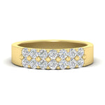 Load image into Gallery viewer, gold-double-rows-0.75-ct-diamond-wedding-ring-in-yellow-gold-FD11382B-0.75CT-NL-YG