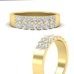 Load image into Gallery viewer, gold-double-rows-0.75-ct-diamond-wedding-ring-in-yellow-gold-FD11382BANGLE3-0.75CT-NL-YG