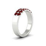 Load image into Gallery viewer, gold-double-rows-0.75-ct-ruby-wedding-ring-in-white-gold-FD11382BGRUDRANGLE2-0.75CT-NL-WG