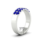 Load image into Gallery viewer, gold-double-rows-0.75-ct-sapphire-wedding-ring-in-white-gold-FD11382BGSABLANGLE2-0.75CT-NL-WG-HW