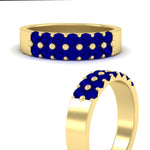 Load image into Gallery viewer, gold-double-rows-0.75-ct-sapphire-wedding-ring-in-yellow-gold-FD11382BGSABLANGLE3-0.75CT-NL-YG