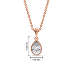 Load image into Gallery viewer, graceful-pear-drop-bezel-necklace-in-rose-gold-fdpd10538peangle1-2-50ct-nl-rg-hw