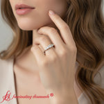 Load image into Gallery viewer, graduated-asscher-cut-modern-engagement-ring-white-gold-fdenr10032-model