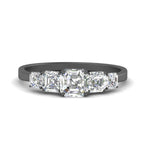 Load image into Gallery viewer, graduated-asshcer-cut-diamond-engagement-ring-in-black-gold-FD10032ASRANGLE3-NL-BG