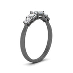 Load image into Gallery viewer, graduated-asshcer-cut-diamond-engagement-ring-in-black-gold-FD10032ASRANGLE3-NL-BG